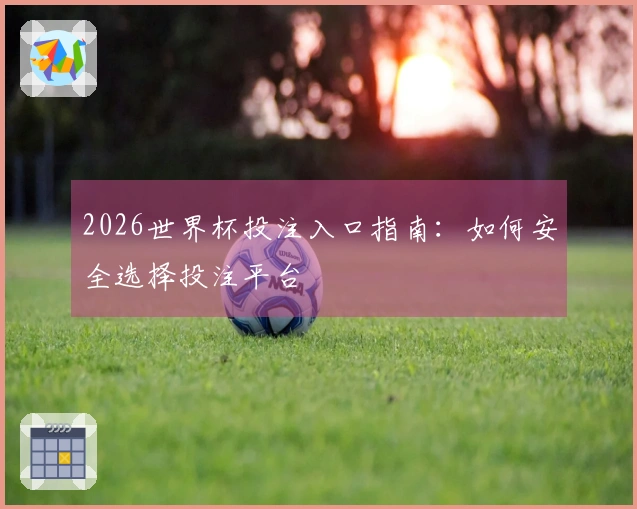 2026世界杯投注入口指南：如何安全选择投注平台